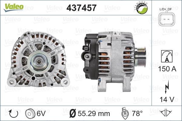 Valeo 437457 - Ģenerators adetalas.lv