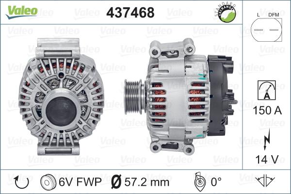 Valeo 437468 - Ģenerators adetalas.lv