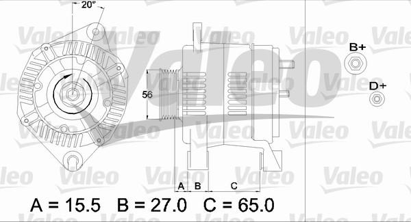 Valeo 437462 - Ģenerators adetalas.lv