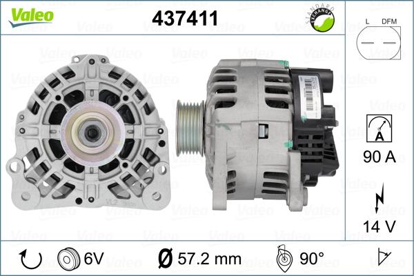 Valeo 437411 - Ģenerators adetalas.lv