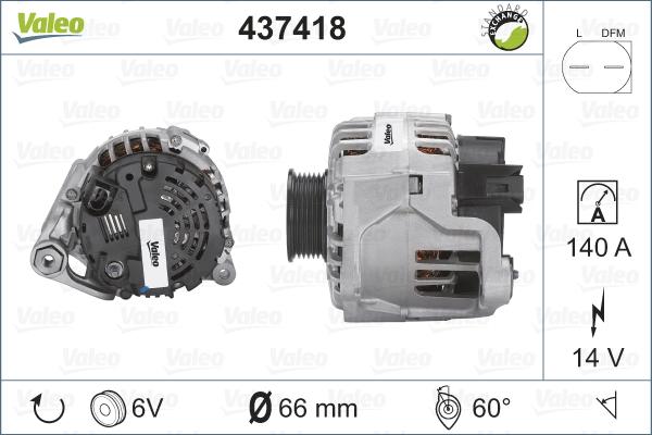 Valeo 437418 - Ģenerators adetalas.lv