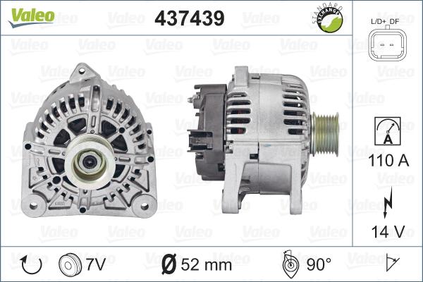 Valeo 437439 - Ģenerators adetalas.lv