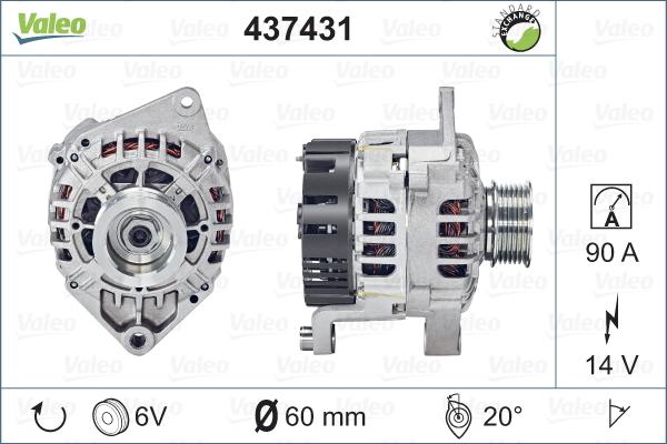 Valeo 437431 - Ģenerators adetalas.lv