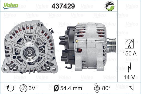 Valeo 437429 - Ģenerators adetalas.lv