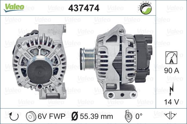 Valeo 437474 - Ģenerators adetalas.lv