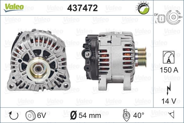 Valeo 437472 - Ģenerators adetalas.lv