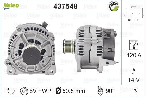 Valeo 437548 - Ģenerators adetalas.lv