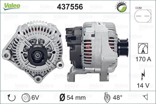 Valeo 437556 - Ģenerators adetalas.lv