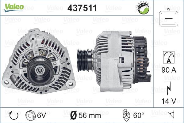 Valeo 437511 - Ģenerators adetalas.lv