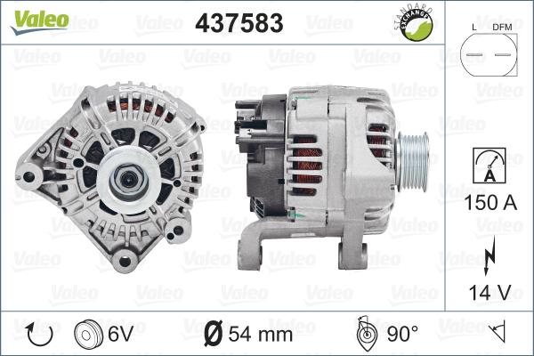 Valeo 437583 - Ģenerators adetalas.lv