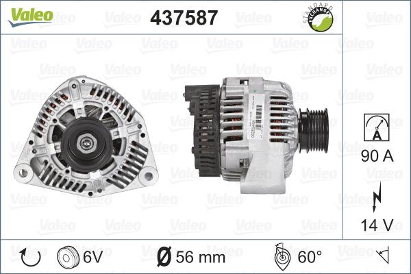 Valeo 437587 - Ģenerators adetalas.lv