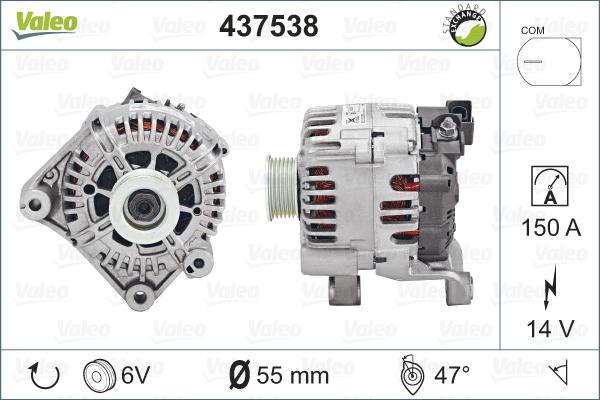 Valeo 437538 - Ģenerators adetalas.lv