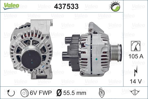 Valeo 437533 - Ģenerators adetalas.lv