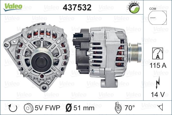 Valeo 437532 - Ģenerators adetalas.lv