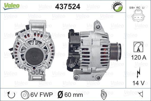 Valeo 437524 - Ģenerators adetalas.lv