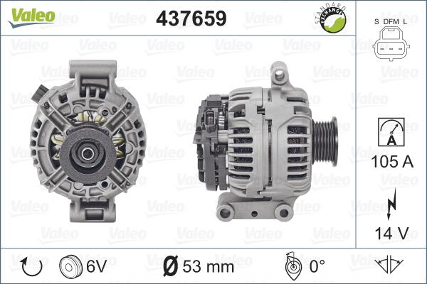 Valeo 437659 - Ģenerators adetalas.lv