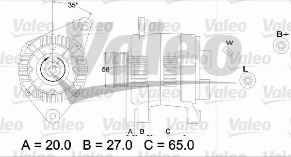 Valeo 437198 - Ģenerators adetalas.lv