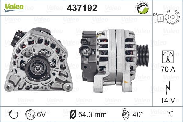 Valeo 437192 - Ģenerators adetalas.lv