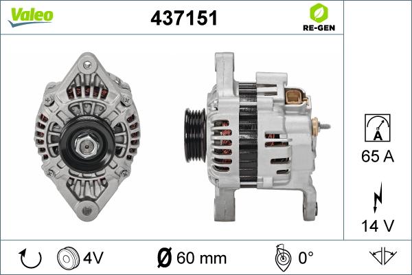 Valeo 437151 - Ģenerators adetalas.lv