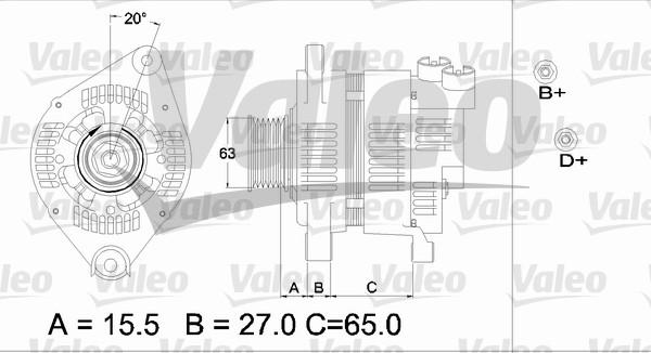 Valeo 437164 - Ģenerators adetalas.lv