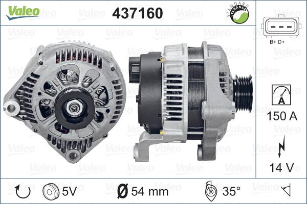 Valeo 437160 - Ģenerators adetalas.lv