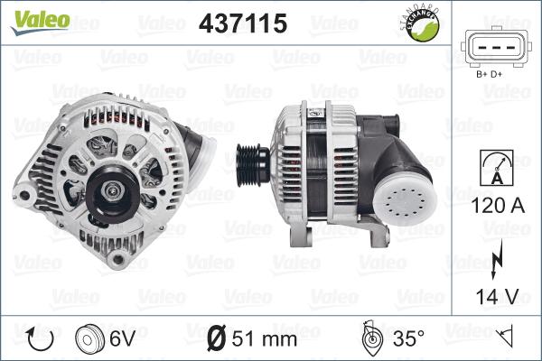 Valeo 437115 - Ģenerators adetalas.lv