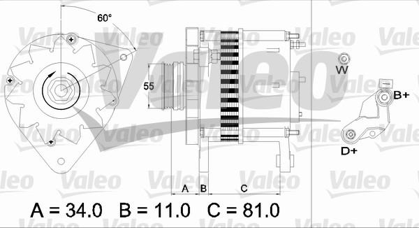 Valeo 437111 - Ģenerators adetalas.lv