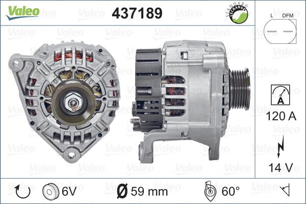 Valeo 437189 - Ģenerators adetalas.lv