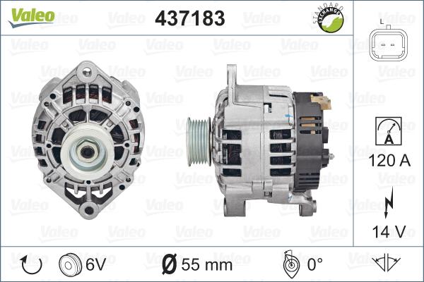 Valeo 437183 - Ģenerators adetalas.lv