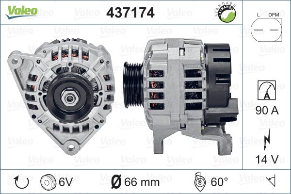 Valeo 437174 - Ģenerators adetalas.lv