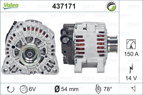 Valeo 437171 - Ģenerators adetalas.lv