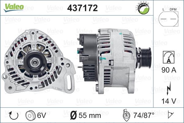 Valeo 437172 - Ģenerators adetalas.lv