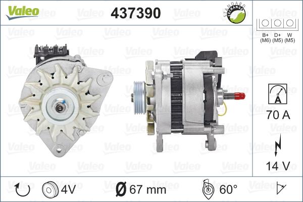 Valeo 437390 - Ģenerators adetalas.lv