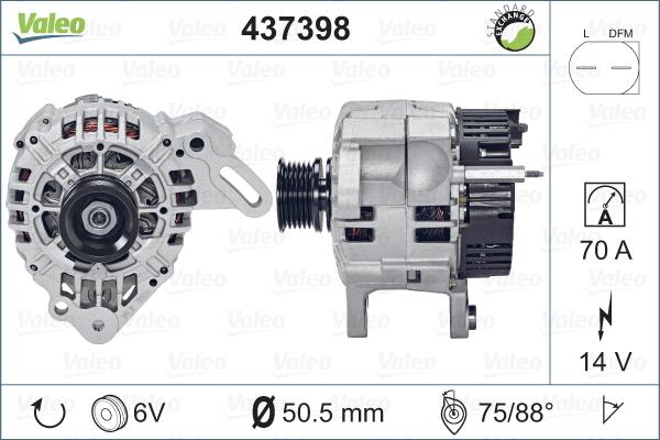 Valeo 437398 - Ģenerators adetalas.lv