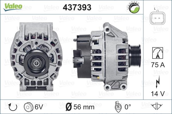 Valeo 437393 - Ģenerators adetalas.lv