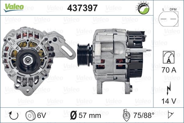 Valeo 437397 - Ģenerators adetalas.lv