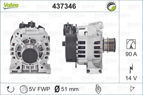 Valeo 437346 - Ģenerators adetalas.lv