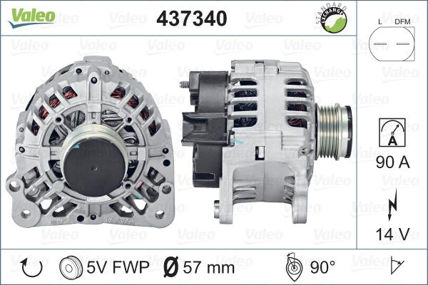 Valeo 437340 - Ģenerators adetalas.lv