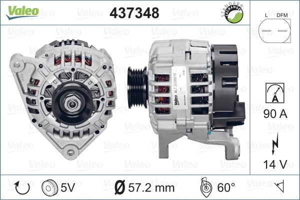 Valeo 437348 - Ģenerators adetalas.lv