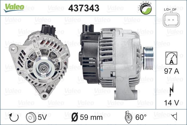 Valeo 437343 - Ģenerators adetalas.lv