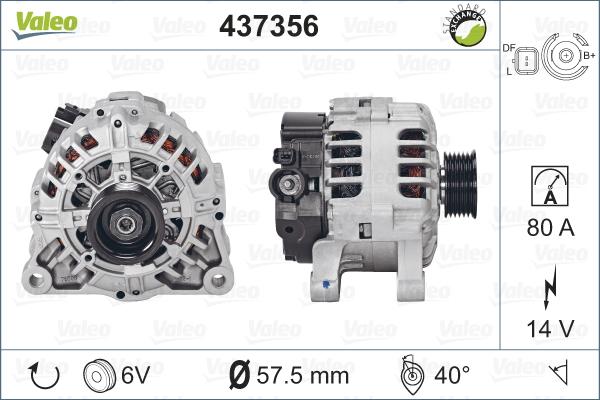 Valeo 437356 - Ģenerators adetalas.lv