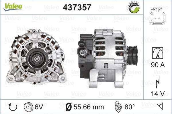 Valeo 437357 - Ģenerators adetalas.lv