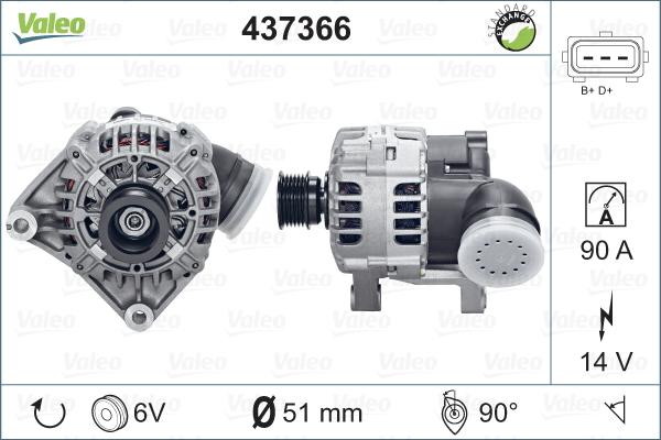 Valeo 437366 - Ģenerators adetalas.lv