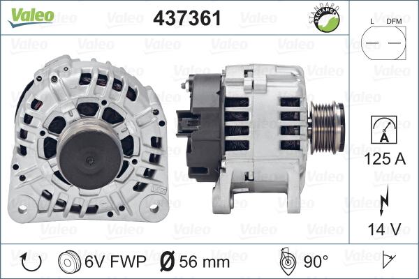 Valeo 437361 - Ģenerators adetalas.lv