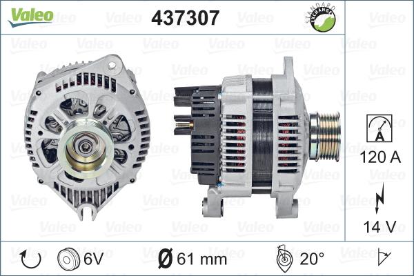 Valeo 437307 - Ģenerators adetalas.lv