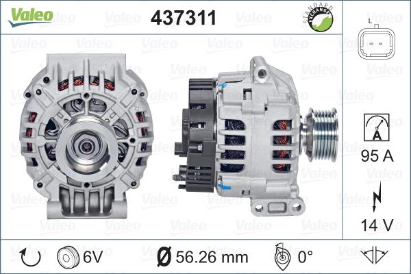 Valeo 437311 - Ģenerators adetalas.lv