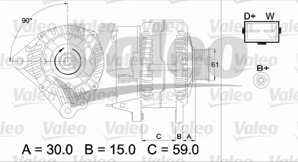 Valeo 437386 - Ģenerators adetalas.lv