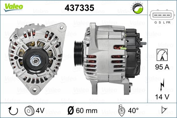 Valeo 437335 - Ģenerators adetalas.lv