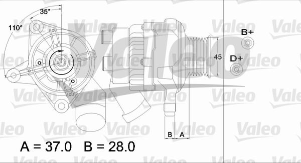 Valeo 437331 - Ģenerators adetalas.lv