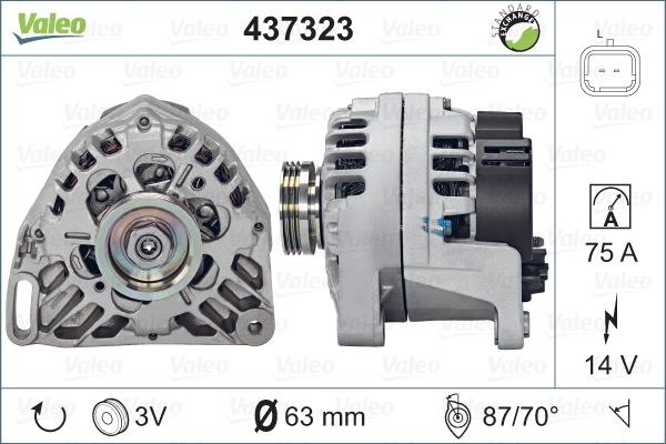 Valeo 437323 - Ģenerators adetalas.lv